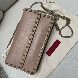 Valentino Rockstud Wallet on a Chain